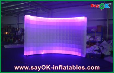 China Inflatable Photo Studio Business Photo Booth Tent Inflatable Outdoor Light Air Wall With LED for sale