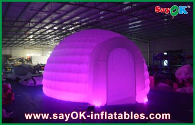 China Inflatable Igloo Tent Advertising Dome Inflatable Air Tent , Led Light Inflatable Lawn Tent for sale