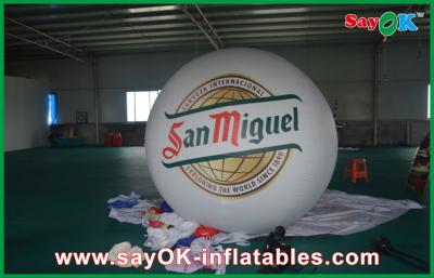 China Advertising White 2M Inflatable Balloon Helium Blimp Balloon 0.18mm PVC for sale
