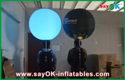 China Durable Tripod Ball Inflatable Lighting Decoration , Printing Led Inflatable Advertising Balloon for sale