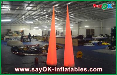 China 3m Party Inflatable Lighting Decoration Led Light Traffic Cone Nylon Cloth for sale