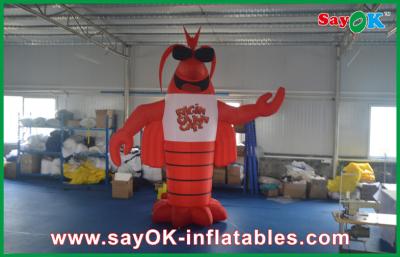 China figura modelo de Langouste dos produtos infláveis feitos sob encomenda vermelhos da roupa de 4m Oxford para a propaganda à venda