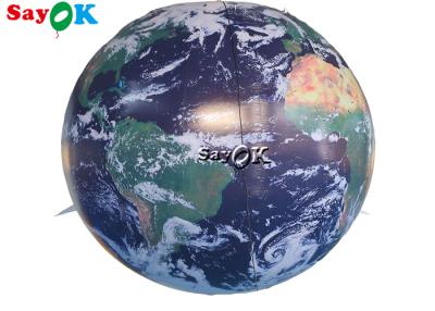 China School Event 2.5m 8ft Inflatable Earth Globe Model Decorative With Led Lighting for sale