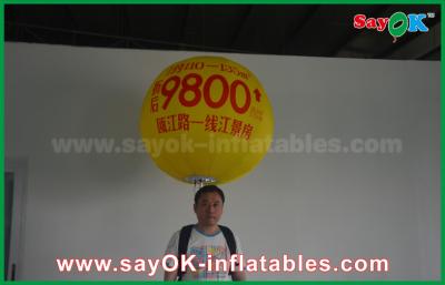 China 1.5m Opblaasbare Geleide rugzakballon, Reclameballon met Druk Te koop