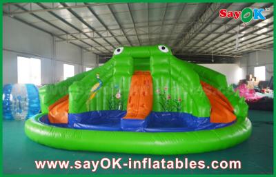 China Inflatable Bounce Slide Giant Inflatable Bouncer Slide For Poor , Adult Kids Frog Bouncy Castle for sale