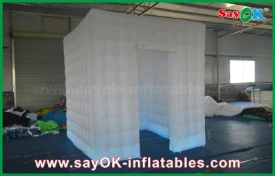 China Advertising Booth Displays White Props Inflatable Photo Booth / Photobooth Props Frame Cube Tent for sale