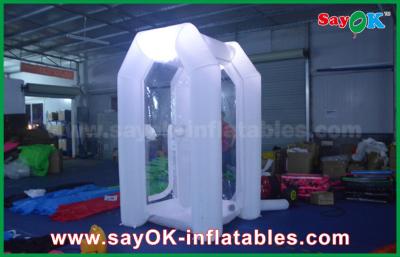 China Your Own Logo 1.5mLX2mWX 2.5mH Inflatable Money Booth With Oxford Cloth For Event for sale