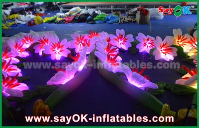 China Party Inflatable Lighting Decoration Led Flower Chain Oxford Cloth Inflatable Flowers With LED Lights for sale