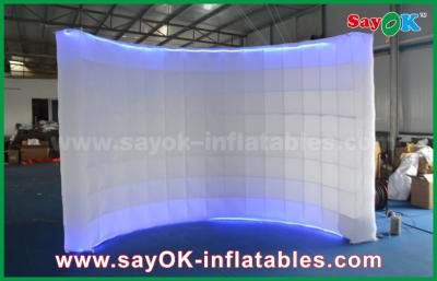 China Advertising Booth Displays 3 X1.5 X 2m Custom Made Wedding Inflatable Photo Booth Frames Lighing Wall for sale
