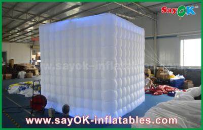 China Small Photo Booth White Two Doors Square Inflatable Photo Booth / Photobooth Enclosure Frames for sale