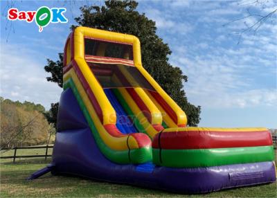 China Huge Inflatable Water Slides Dinosaur Theme PVC Fun Inflatable Dry Slide Single Anti Ruptured for sale