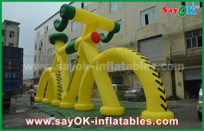 China Customized Shape Giant Promotional Inflatable Bicycle Model with CE Blower for sale