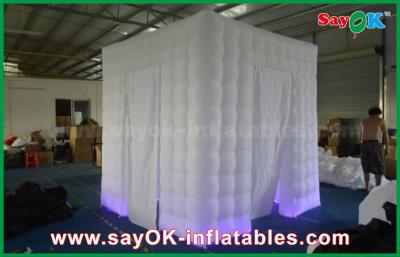 China Photo Booth Backdrop Two Doors Inflatable Photo Booth Props Portable Shell With Led Lighting for sale