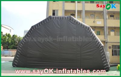 China Inflatable Work Tent Black Customized Inflatable Air Tent Stage Show Large Event Tent With Led Light for sale
