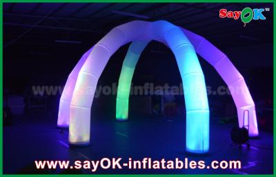 China Arch For Wedding DIA 5m LED Light Archway Inflatable Arch With 6 Legs Multicolor Nylon Cloth for sale
