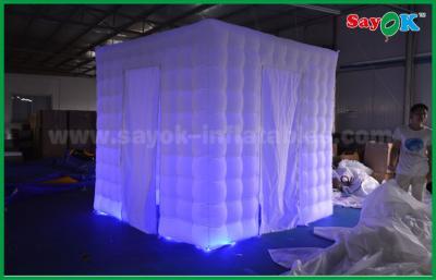China Professional Photo Studio Oxford Cloth Led Lighting Inflatable Photo Booth Kisko Frame For Wedding for sale