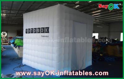 China Inflatable Photo Studio Lighting Inflatable Photo Booth With Two Doors White Wedding Photobooth for sale