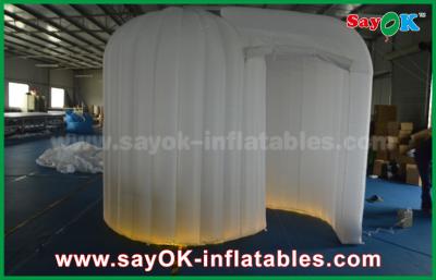 China Photo Booth Backdrop Decoration Led Igloo Inflatable Photo Booth Enclosure Cube With Lighting for sale