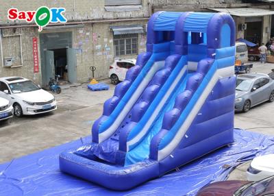China Erstaunliche Spaß-Planen-aufblasbare Wasserrutsche mit Pool-Bounce-Rutsche zu verkaufen