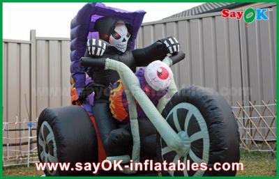 China Black Oxford Cloth Halloween Yard Inflatable Decorations Motorcycle Inflatable Shape for sale