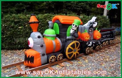 China 6m OXFord Cloth Inflatable Holiday Decorations Halloween Train For Fun ROHS for sale