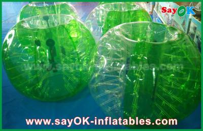 China Inflatable Sport Game Green TPU Material Inflatable Sports Games Human Bubble Football Soccer Ball for sale