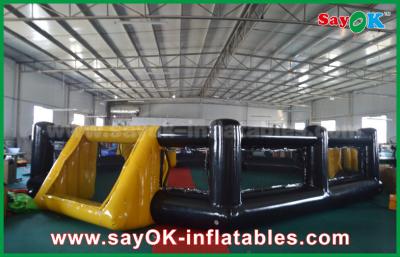 China Football Inflatable Games PVC Seal Inflatable Soccer Field Kids Indoor / Outdoor Playground Equipment for sale