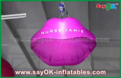 Chine Lumière gonflable de lèvre de la forme rouge en nylon LED de bouche pour la décoration 1.5m de toit imperméable à vendre