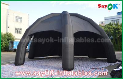中国 送風機が付いている黒いポリ塩化ビニールの膨脹可能な空気テント/広告のドームのくものテント 販売のため