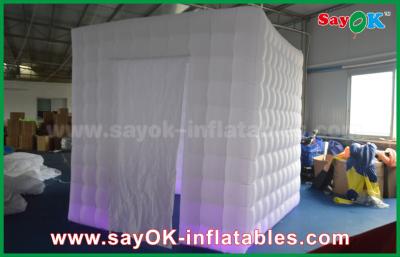 China Inflatable Photo Studio Lighting 2.5m 1 Door Inflatable Cabin Photobooth Photo Booth Tent With Velcro Curtain for sale