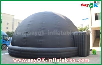 China Black Blow Up Inflatable Mobile Planetarium Dome Projection Tent With Air Blower for sale