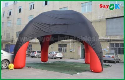 中国 防火効力のあるオックスフォードの布が付いている赤い/黒のくもの膨脹可能なドームのテント4の足 販売のため