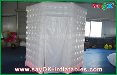 China Inflatable Photo Booth Enclosure PVC Coated Inflatable Octagon Mobile Photo Booth Tent With LED Lighting for sale