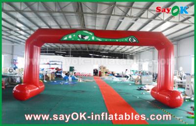 China Inflatable Finish Line Arch Red PVC Printed Start Finish Line Arches Double Sewing Inflatable Entrance Arch for sale