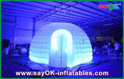 China Inflatable Tent Dome Igloo Color Changed Lighting Round Inflatable Dome Tent With Oxfor Cloth Material for sale
