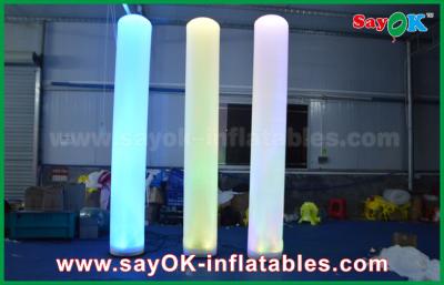 中国 3mの高いナイロン布の広告のための膨脹可能な照明装飾の柱の形 販売のため