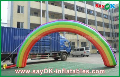 China Inflatable Rainbow Arch 7mL X 4mH Giant Inflatable Entrance Arch / Rainbow Arch Oxford Cloth For Event for sale