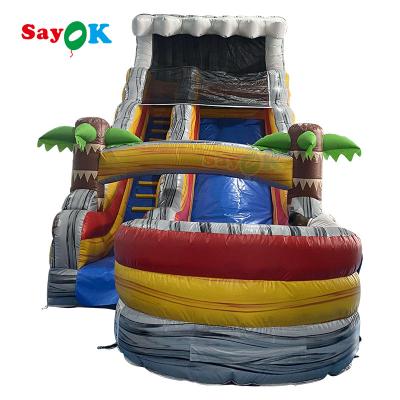 China Wet Dry Inflatable Slide Fire Retardant Inflatable Bouncer Slide 9x3.4x5.5m For Playground for sale