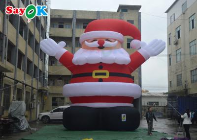 China Cute LED Blow Up Christmas Decorations Spirit Giant Inflatable Santa Claus for sale