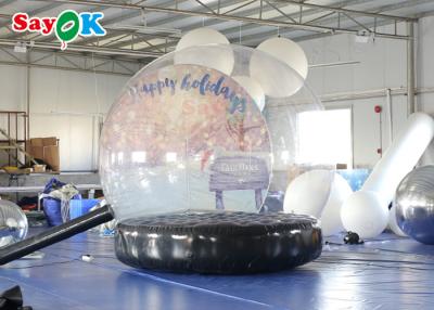 China Transparent Inflatable Holiday Decorations Bounce House Snow Globe Christmas for sale