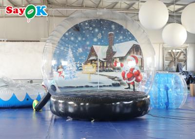China Christmas Human Size Giant Inflatable Snow Globe Transparent Globe Ball Photo Booth for sale