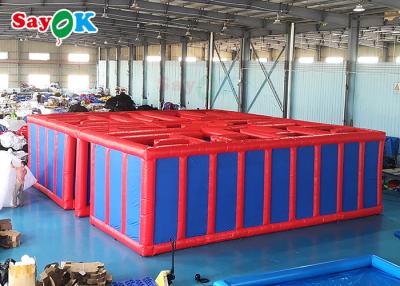 China 9m 27ft  Inflatable Sports Games Outdoor Obstacle Course Blow Up Maze Inflatable Games For Kids for sale