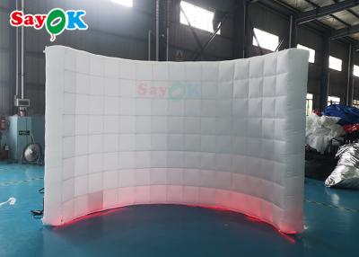 China Event Exhibition Inflatable Photo Booth Wall Background Frame With LED Light for sale