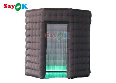 China Customized Inflatable Photo Booth Round Roofless Led Blow Up 360 Photo Booth for sale