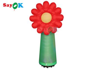China ODM Inflatable Lighting Decoration 190T Oxford Cloth Standing Led Flower Plant for sale
