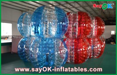 China Inflatable Garden Games Red And Blue PVC / TPU Bumper Ball Bubble Football For Adult / Children Playing for sale