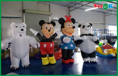 Chine Le panda/souris gonflables adaptés aux besoins du client de personnages de dessin animé a formé pour le parc d'attractions à vendre