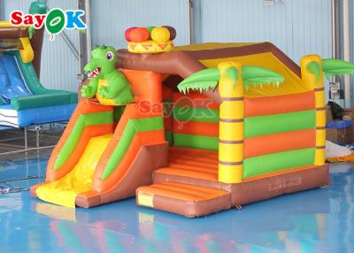 China Commercial Adult Inflatable House Water Slide Pool Bounce House 5x5x4mH for sale
