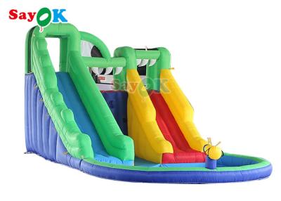 China Inflatable Bouncy Slides Kids Inflatable Water Slide Pool Backyard Double Slide Jumping Bouncer for sale