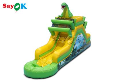 China Inflatable Jumping Bouncer Inflatable Dinosaur Slide Themed Inflatable Water Slide 9.3x2x3.5mH Logo Printing for sale